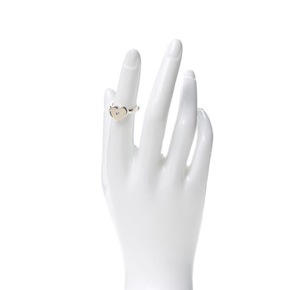 Tiffany Sterling Silver Paloma Picasso Modern Heart Diamond Ring 49 5 2 of 5