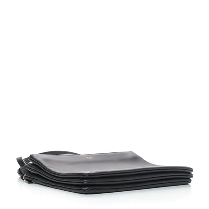 Celine Lambskin Large Trio Crossbody Bag Black 3 of 4