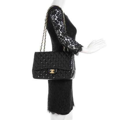 Chanel Lambskin Quilted Jumbo Single Flap Black 2 of 10