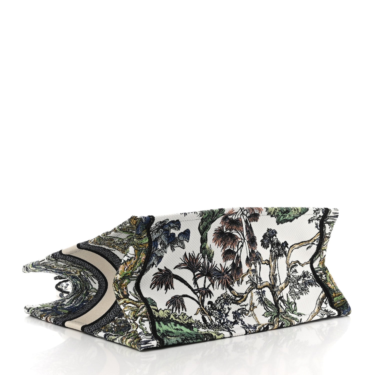 Christian Dior Canvas Embroidered Medium Etoile de Voyage Book Tote White Multicolor 3 of 9