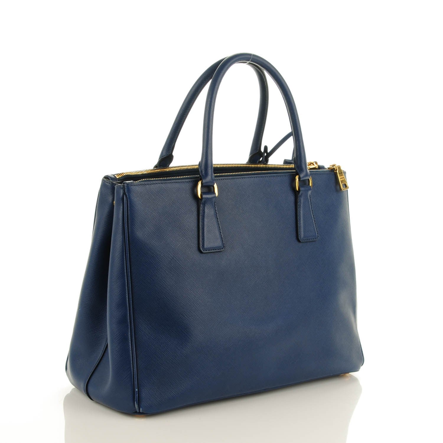 Prada Saffiano Medium Galleria Double Zip Tote Bluette 3 of 9