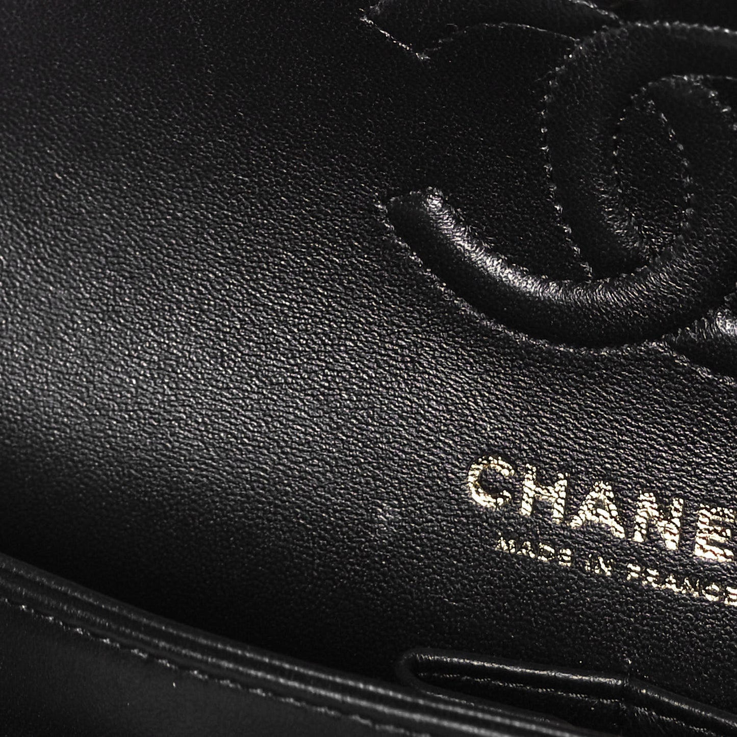 Lambskin Quilted Small Double Flap Black
