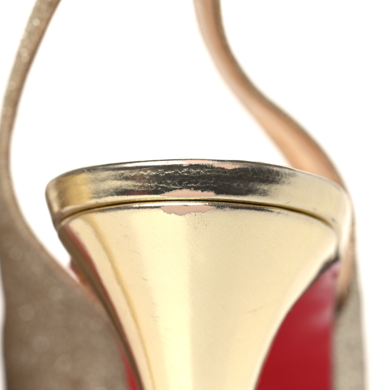 Christian Louboutin Glitter No Prive 120 Pumps 38 Gold 9 of 11