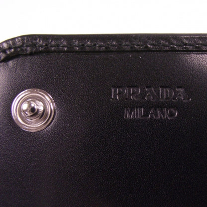 Prada Calfskin Long Wallet Clutch Black 6 of 8