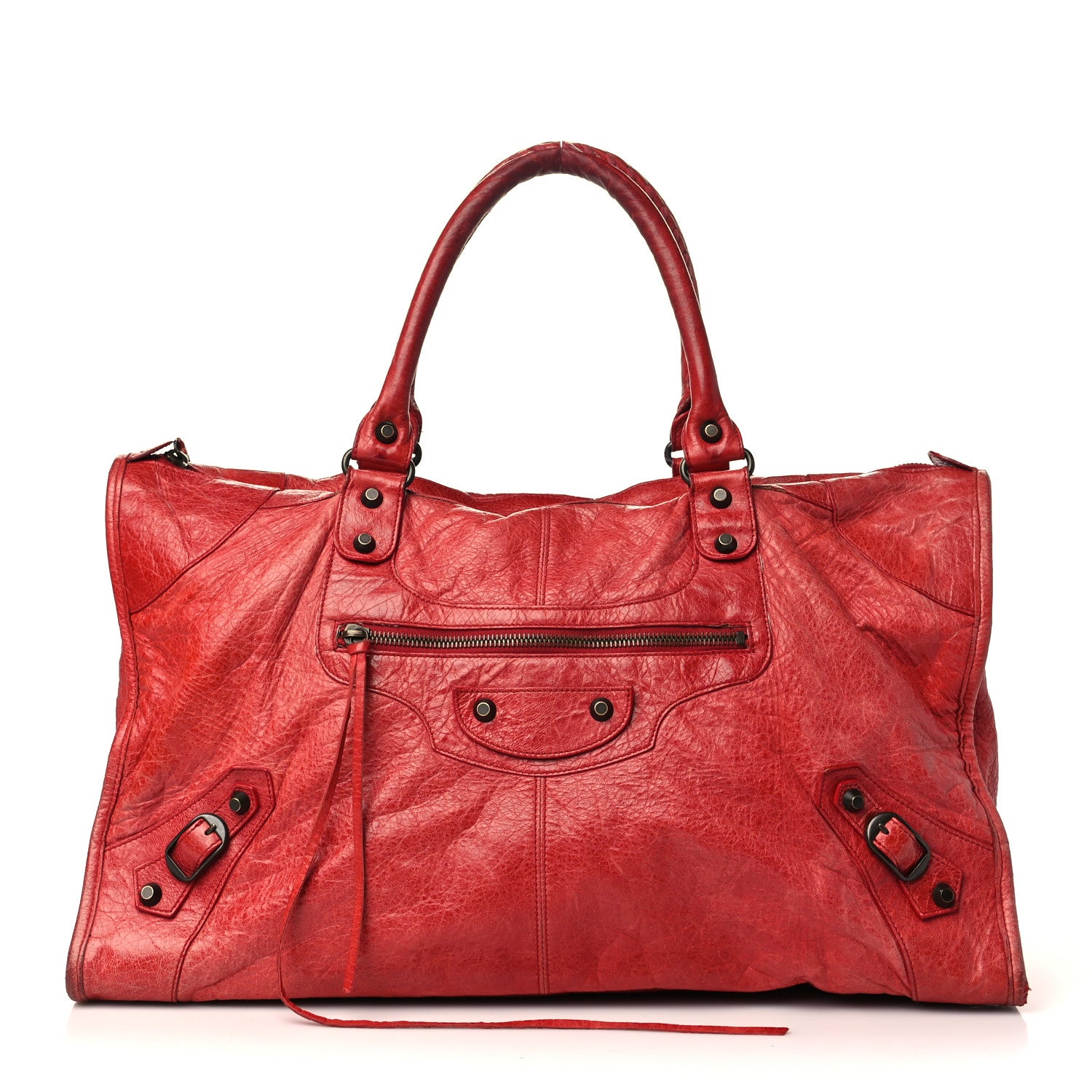 Balenciaga Agneau Classic Hardware Work Vermillion 1 of 12