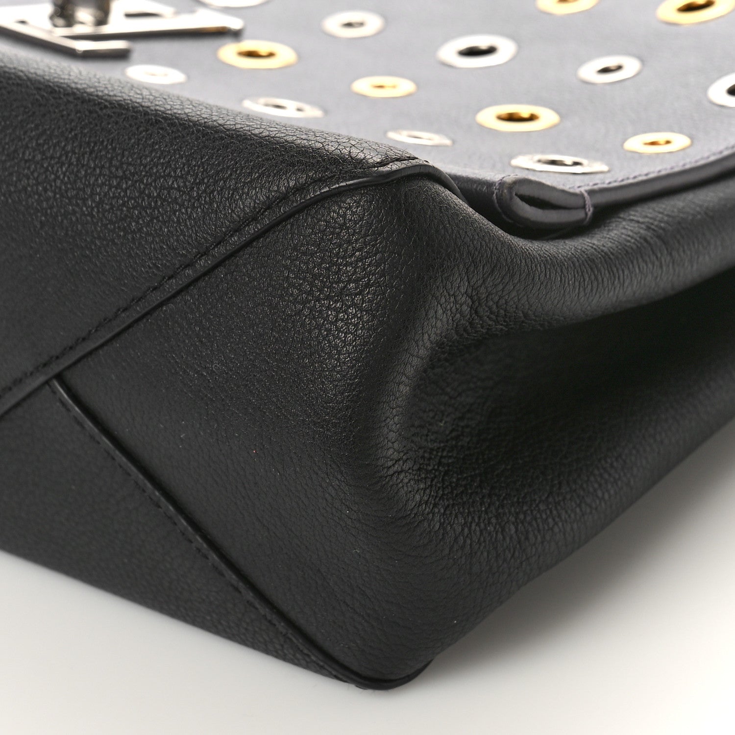 Louis Vuitton Soft Calfskin Eyelet Lockme II Top Handle Gris Silver 9 of 12