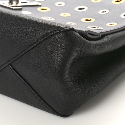 Louis Vuitton Soft Calfskin Eyelet Lockme II Top Handle Gris Silver 9 of 12