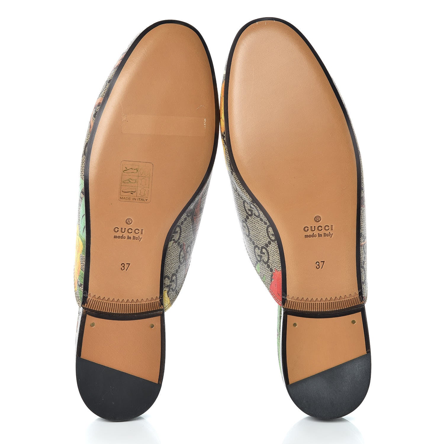 Gucci GG Supreme Monogram Tian Womens Princetown Slippers 37 Beige Ebony Multicolor 11 of 12