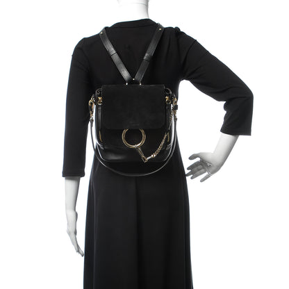 Chloe Suede Calfskin Small Faye Backpack Black 2 of 12
