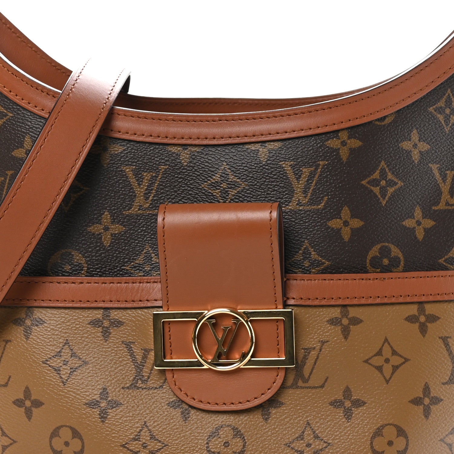 Louis Vuitton Reverse Monogram Dauphine Hobo MM 7 of 9