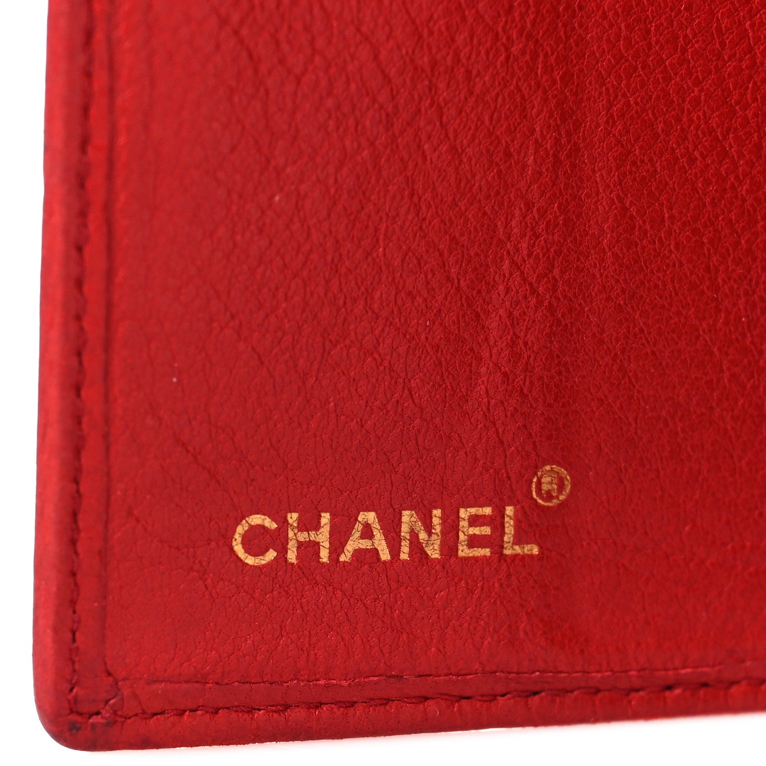 Chanel Lambskin Diamond Stitched Flap Card Case Red 7 of 11