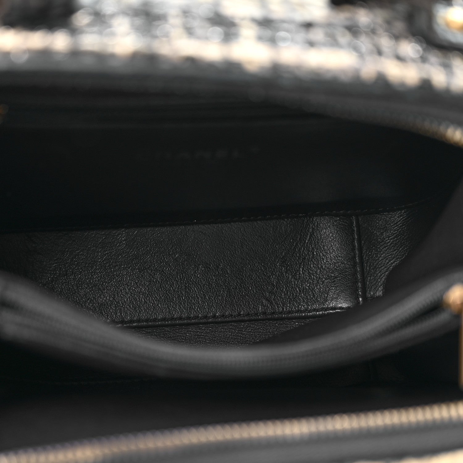 Chanel Tweed Snakeskin Quilted Medium CC Filigree Vanity Case Dark Navy 5 of 14