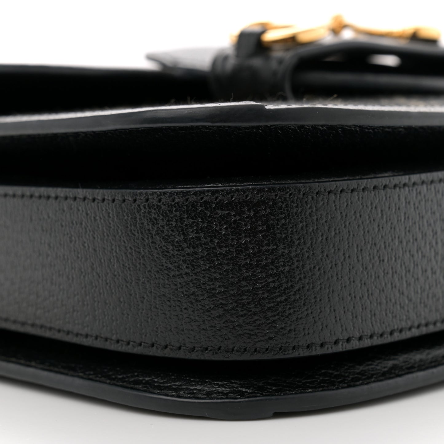 Jacquard Black Denim GG Monogram Textured Dollar Calfskin Horsebit 1955 Shoulder Bag Black Ivory