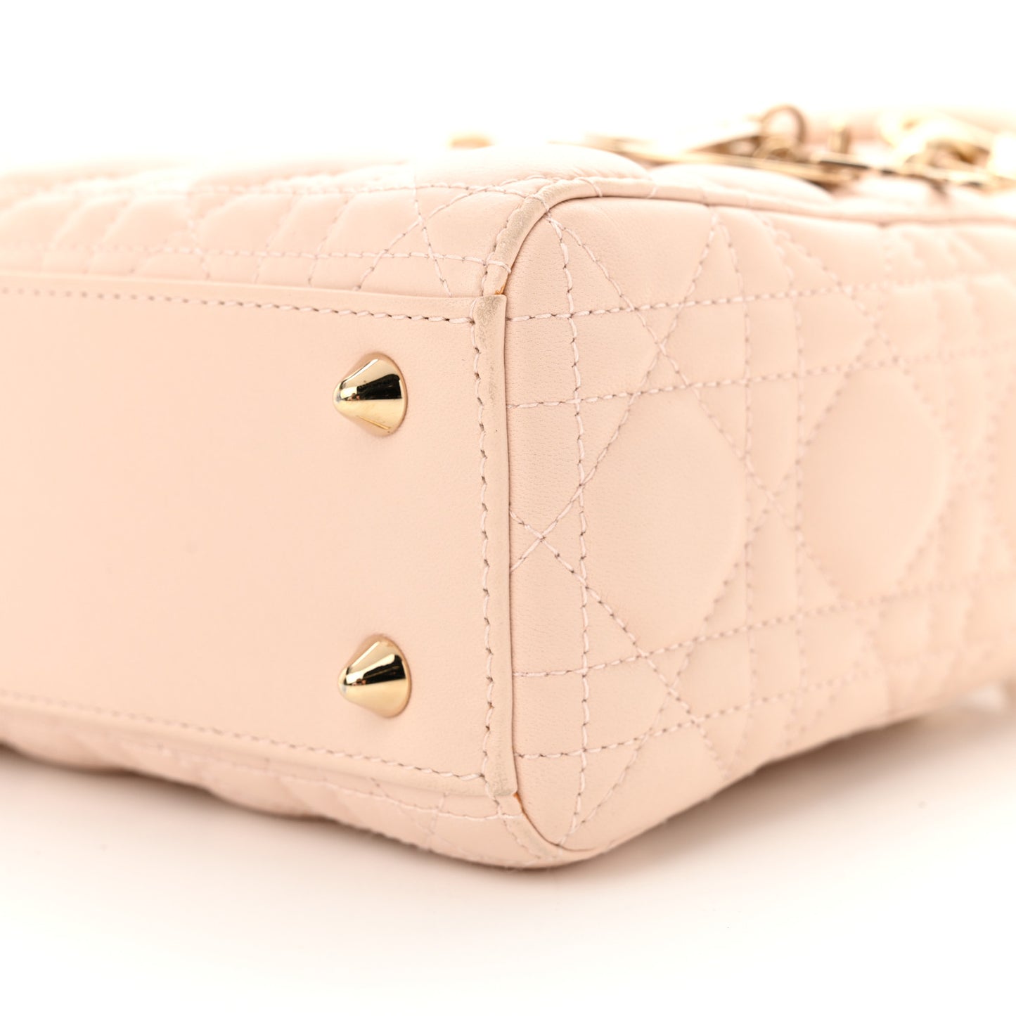 Lambskin Cannage Small Lucky Badges My Lady Dior Pink