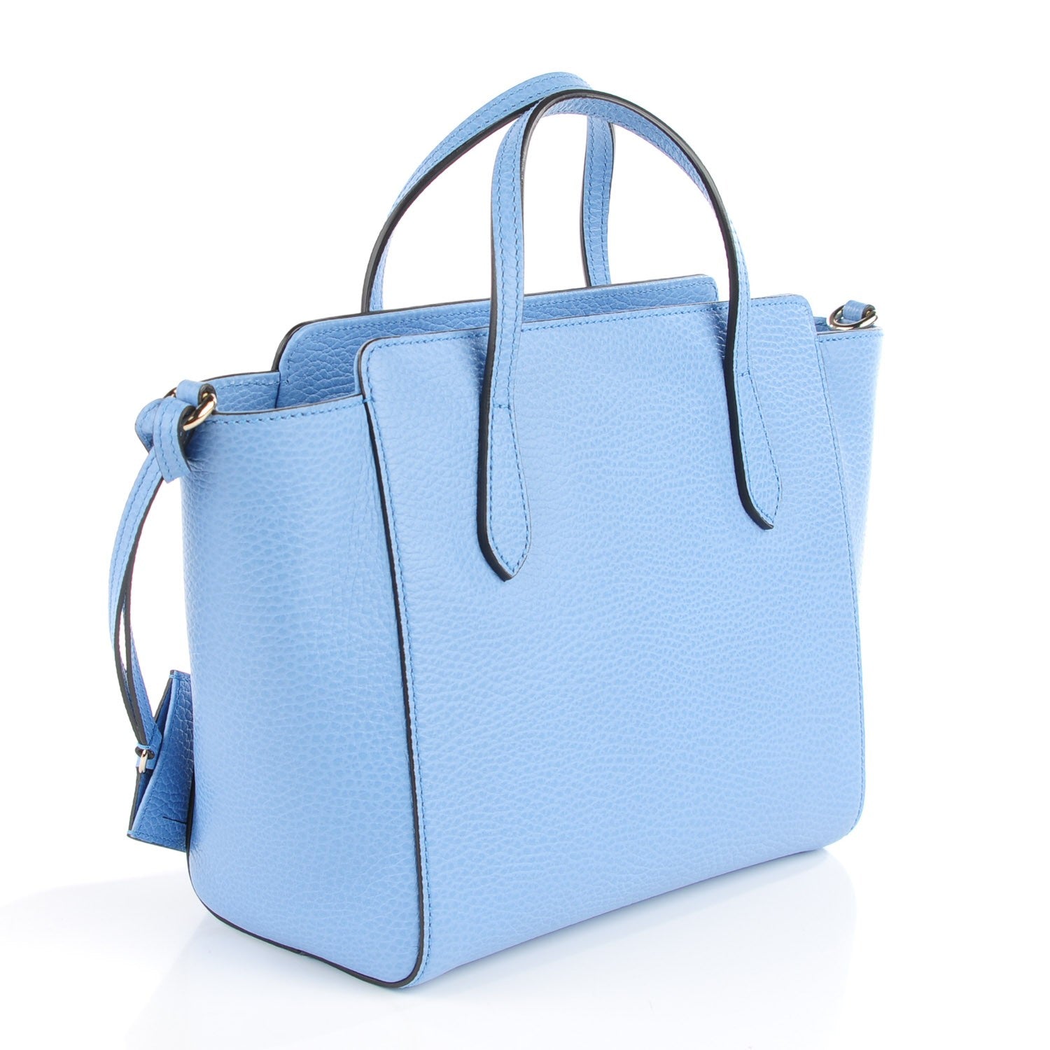 Gucci Dollar Calfskin Mini Swing Top Handle Bag Mineral Blue 3 of 7