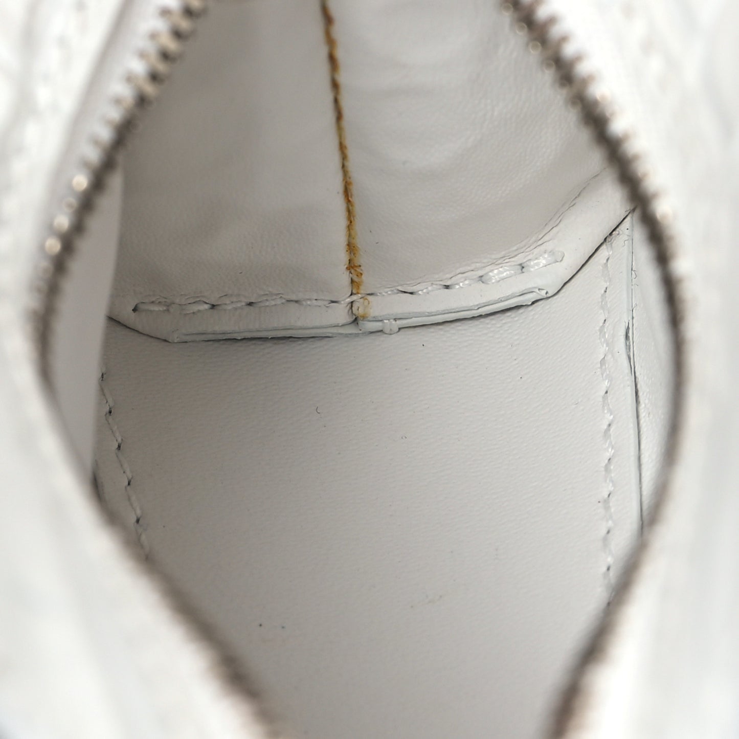 Extra Supple Calfskin Crocodile Embossed Neo Classic Silver Hardware Super Nano City Crossbody White