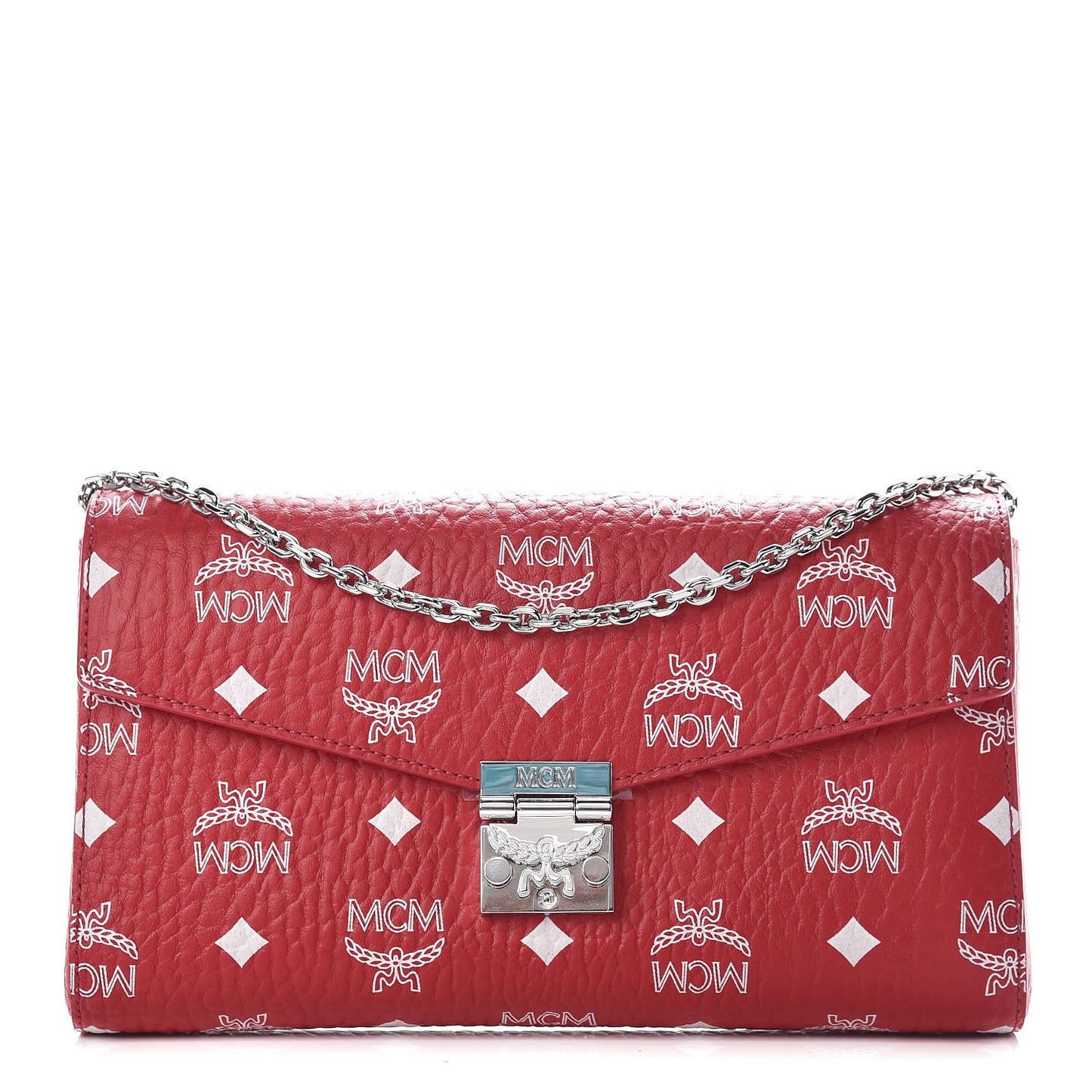 Visetos Monogram Medium Millie Crossbody Bag Ruby Red