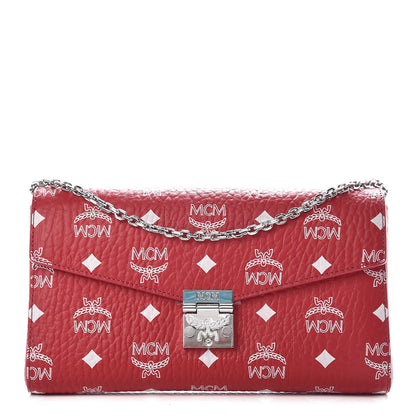 MCM Visetos Monogram Medium Millie Crossbody Bag Ruby Red 1 of 8