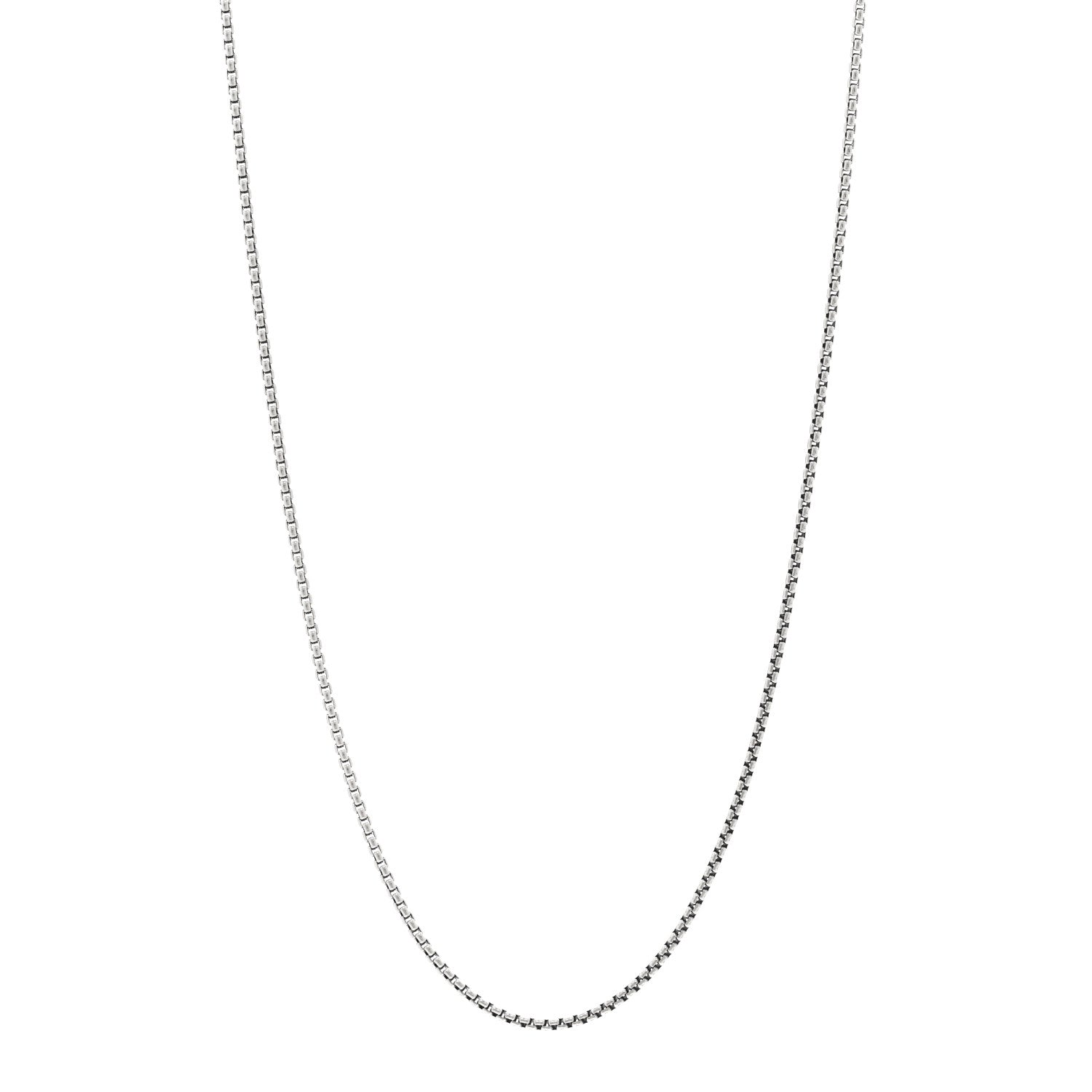 David Yurman Sterling Silver 14K Yellow Gold 1.7mm Baby Box Chain Necklace 18" 1 of 5