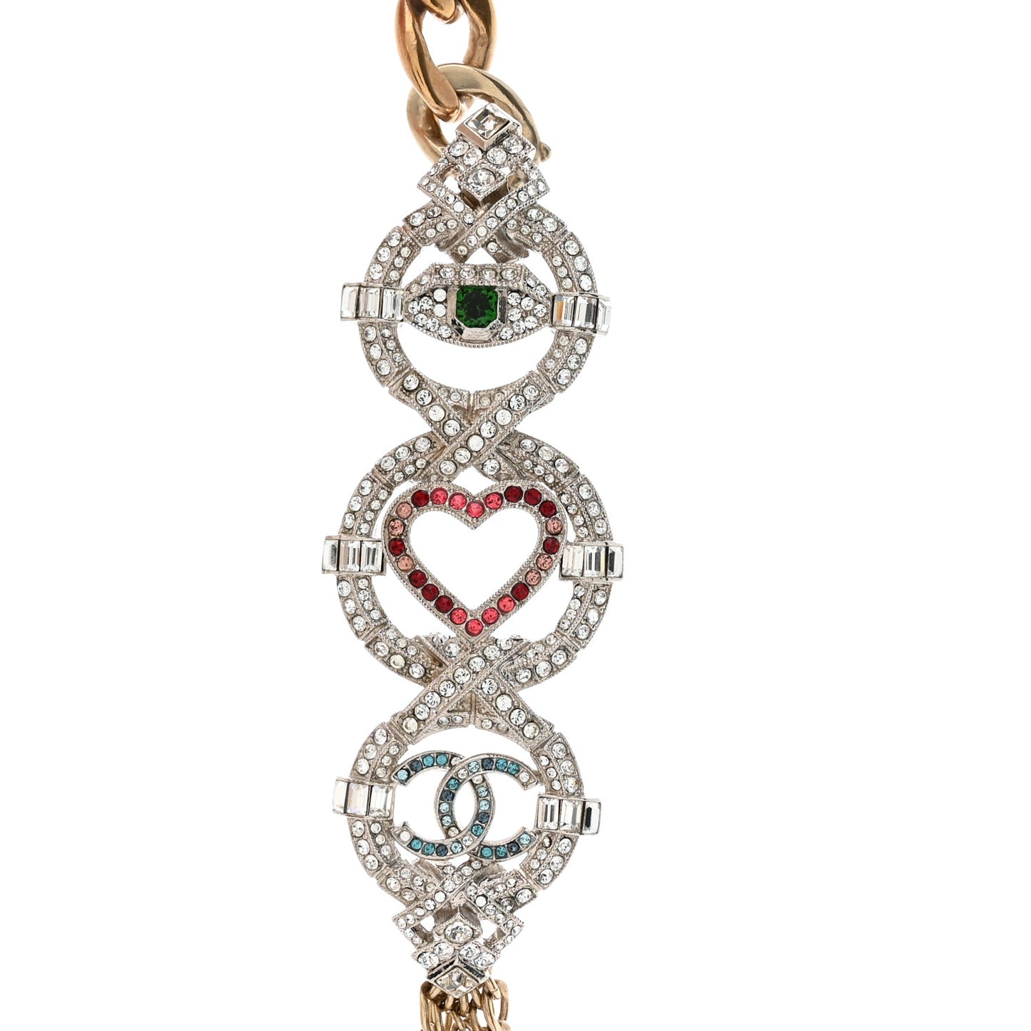 Crystal CC Multi Strand Chain Belt 75/30 Gold