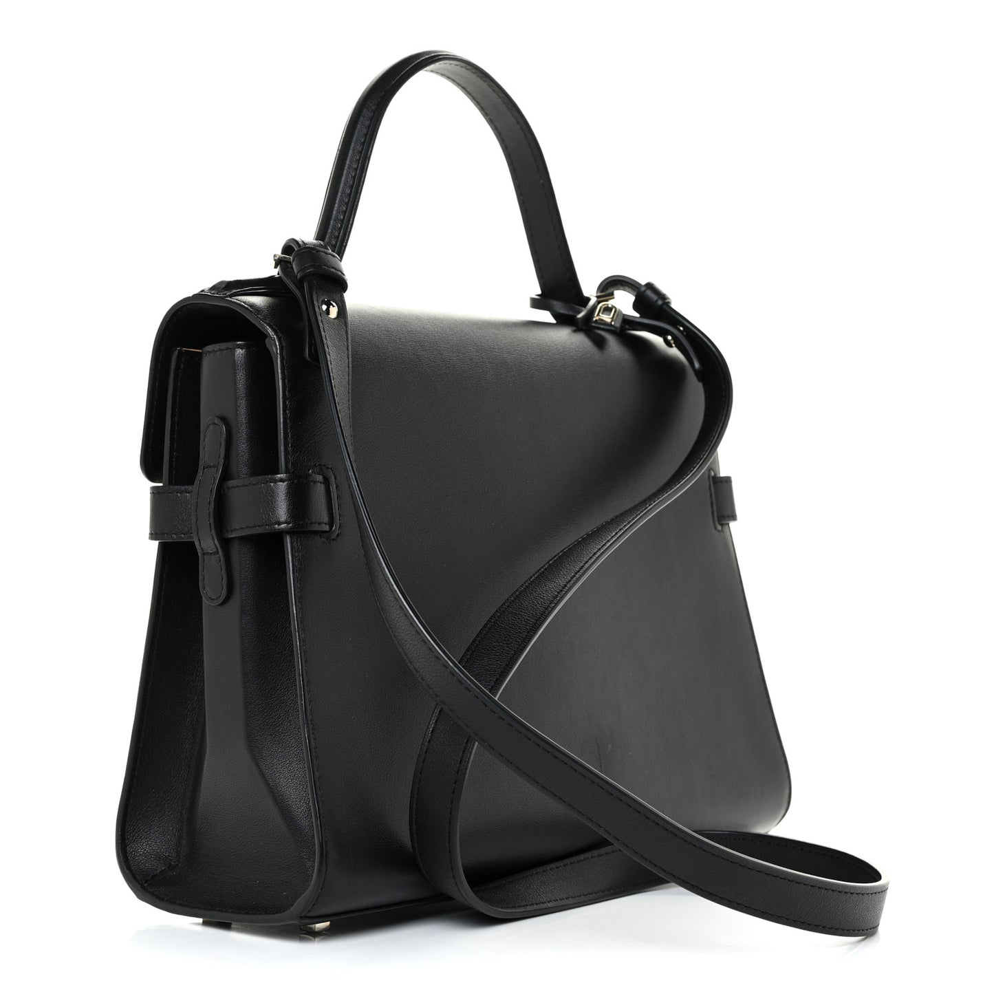 Calfskin MM Tempete Satchel Black