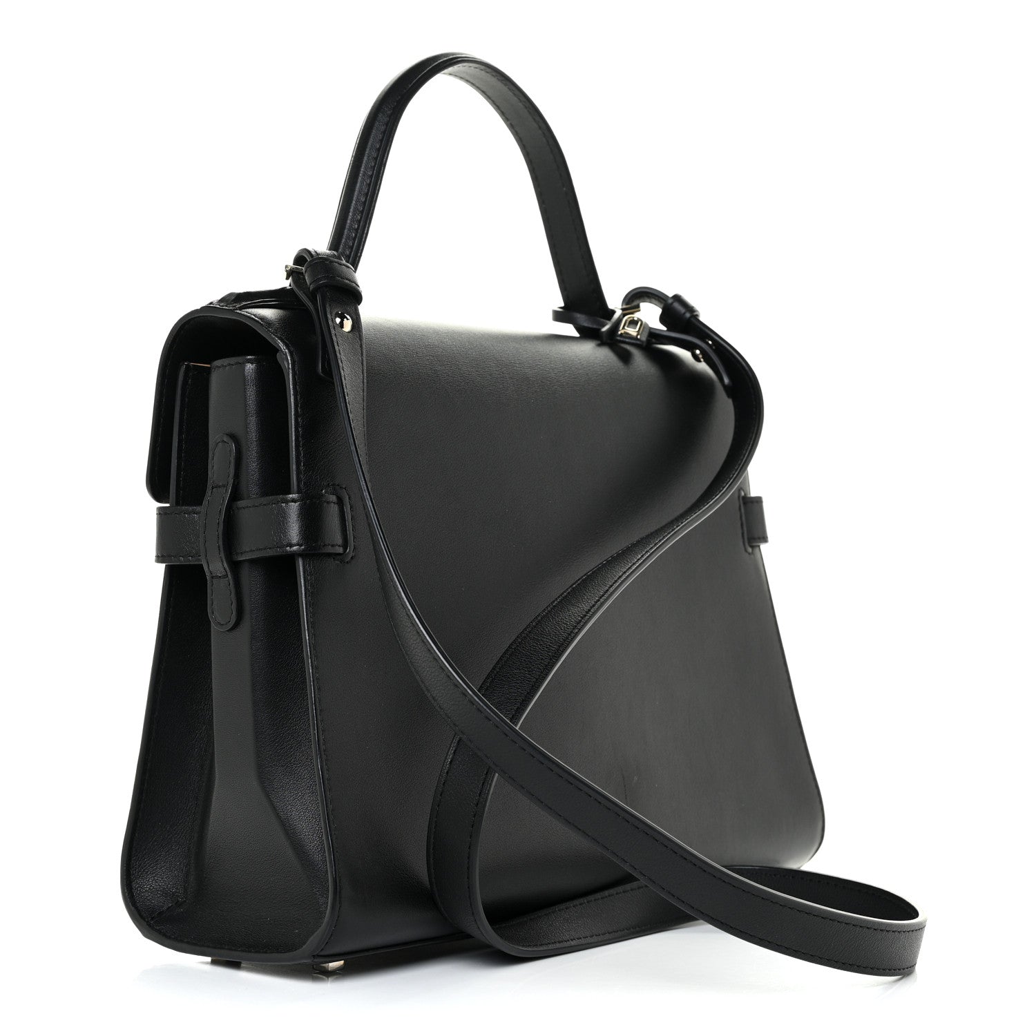Delvaux Calfskin MM Tempete Satchel Black 4 of 22