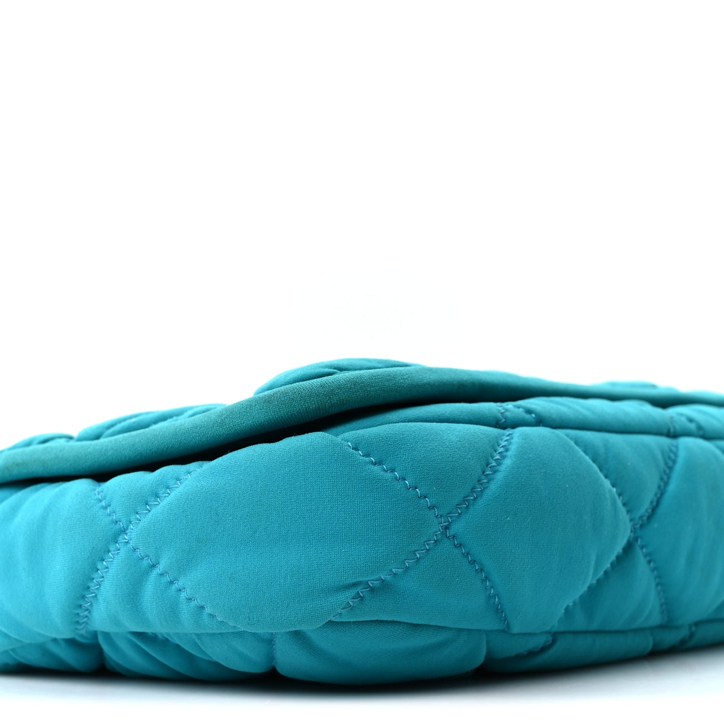 Nylon Bubble Quilt Medium Flap Turquoise
