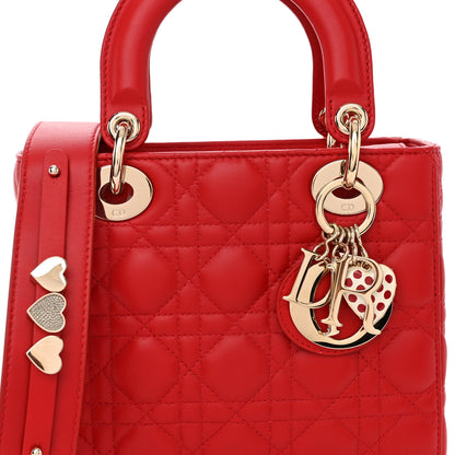 Christian Dior Lambskin Cannage Small My ABCDior Lady Dior Red 7 of 9