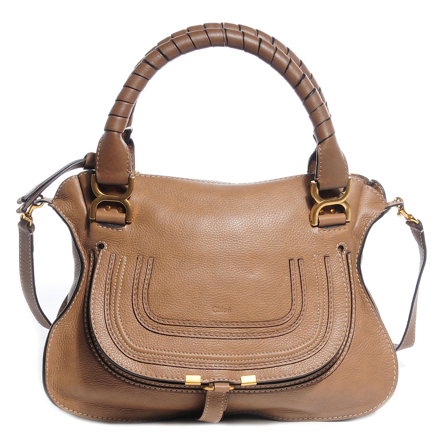 Calfskin Medium Marcie Satchel Nut