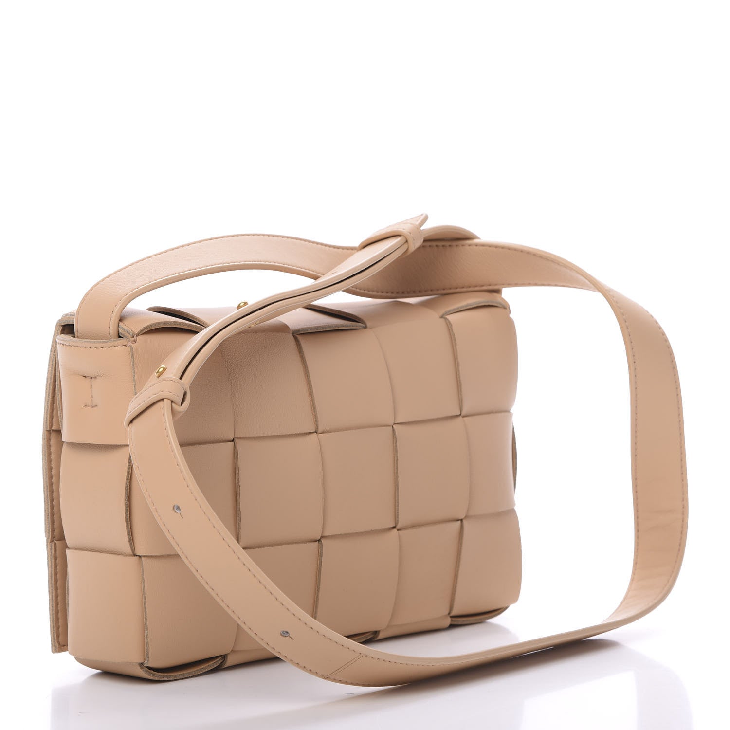 Bottega Veneta Nappa Maxi Intreccio Cassette Bag Almond 2 of 9