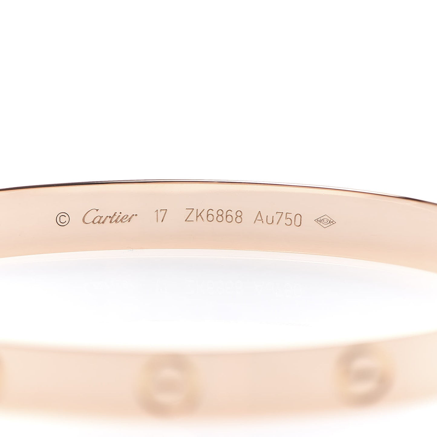 18K Pink Gold LOVE Bracelet 17