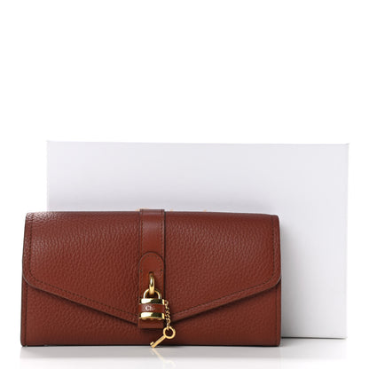 Chloe Grained Calfskin Aby Long Wallet Sepia Brown 12 of 12