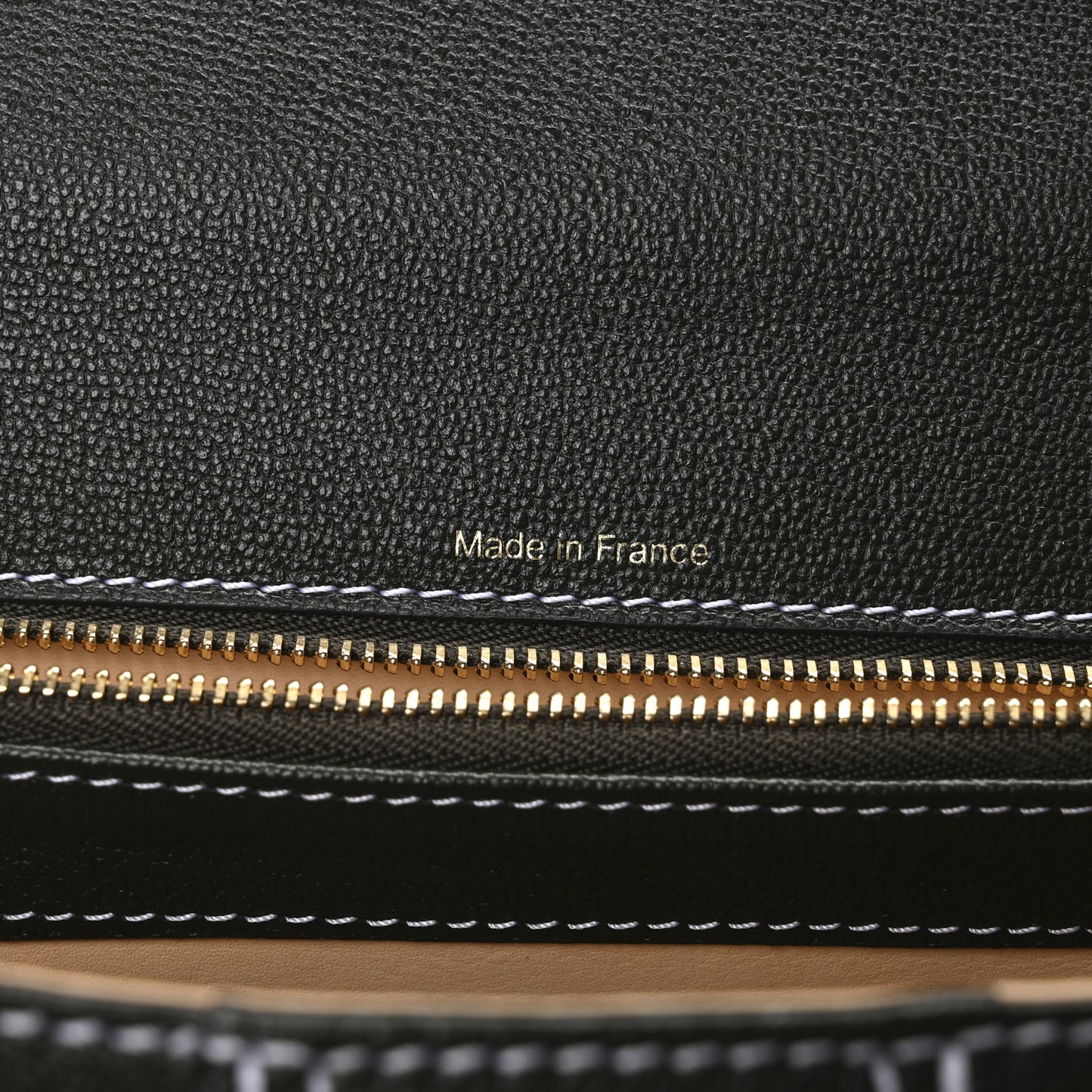 Grained Calfskin Rodeo Surpique MM Brillant Satchel British Green