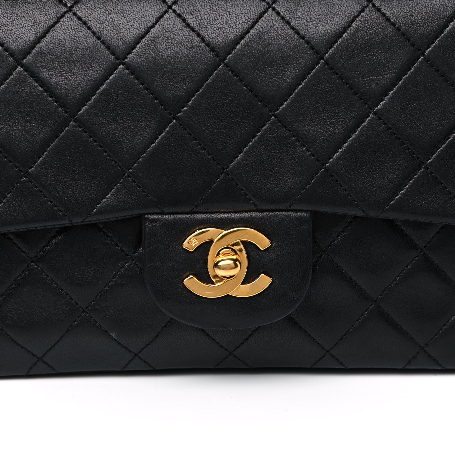 Chanel Lambskin Quilted Small Double Flap Black 9 of 18