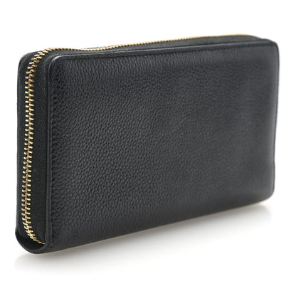Gucci Grainy Calfskin Zumi Zip Around Wallet Black 3 of 6