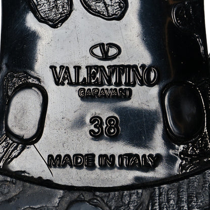Valentino Garavani PVC Jelly Rockstud Bow Thong Sandals 38 Black 6 of 7