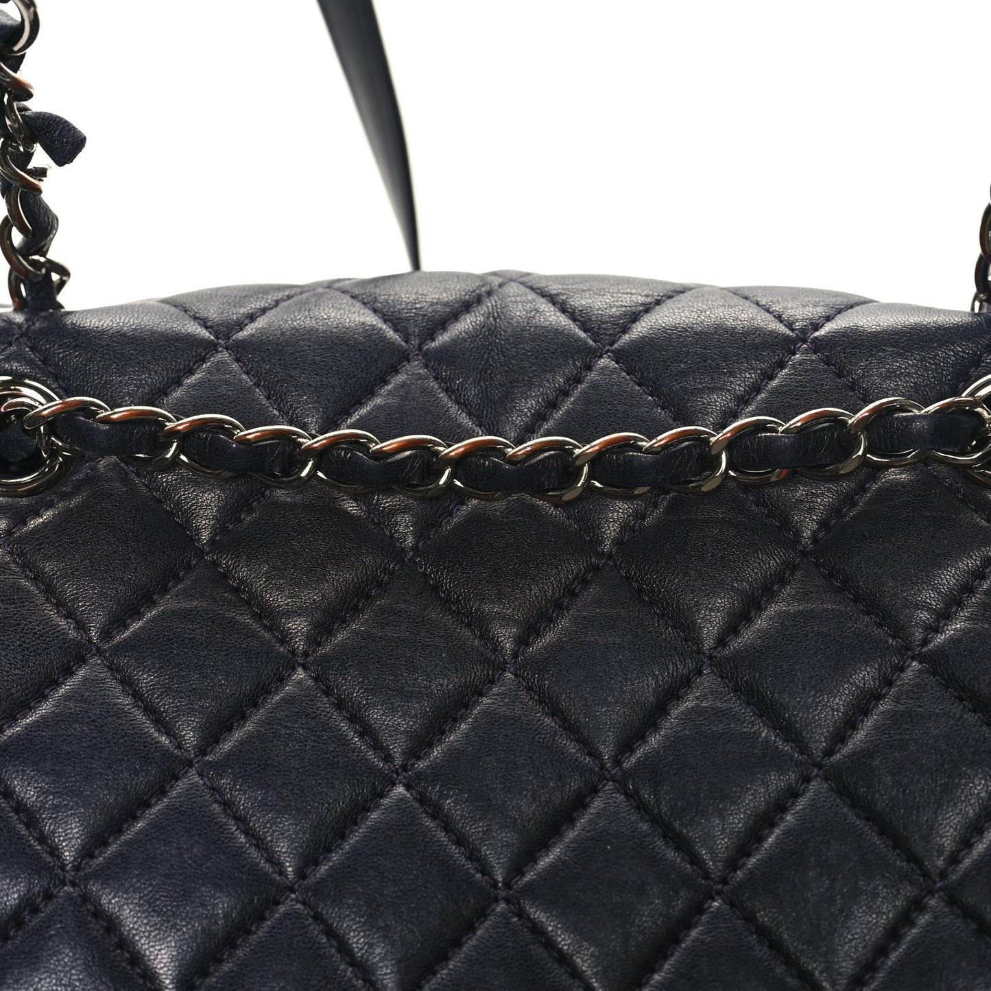 Lambskin Quilted Large Urban Spirit Backpack Navy