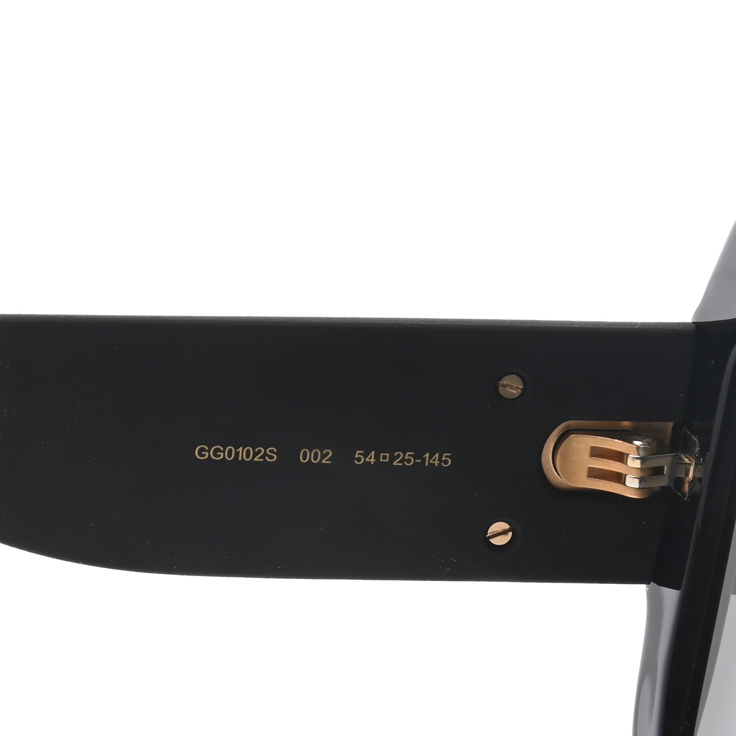 Gucci Square Frame GG0102S Sunglasses Glitter Gold 7 of 10