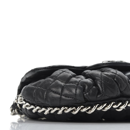 Chanel Washed Lambskin Quilted Mini Chain Around Flap Black 5 of 10
