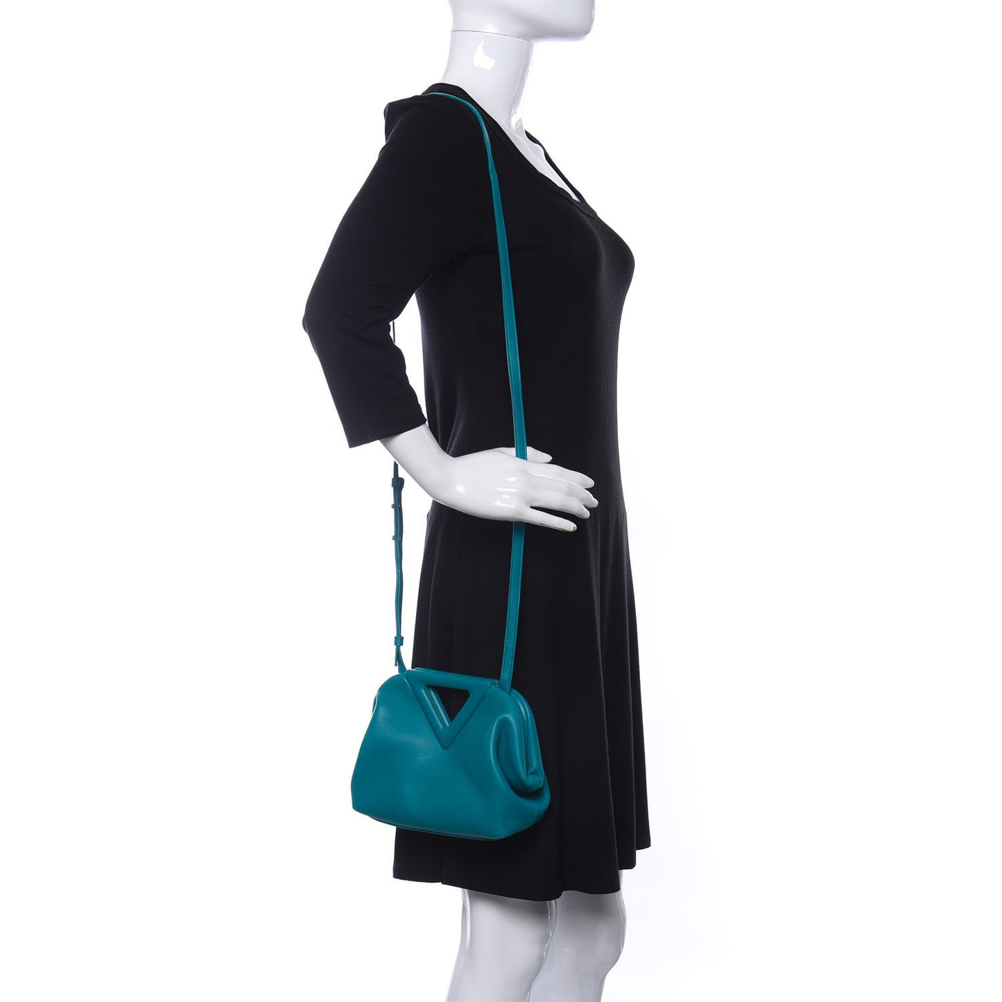 Calfskin Small The Point Triangle Bag Mallard