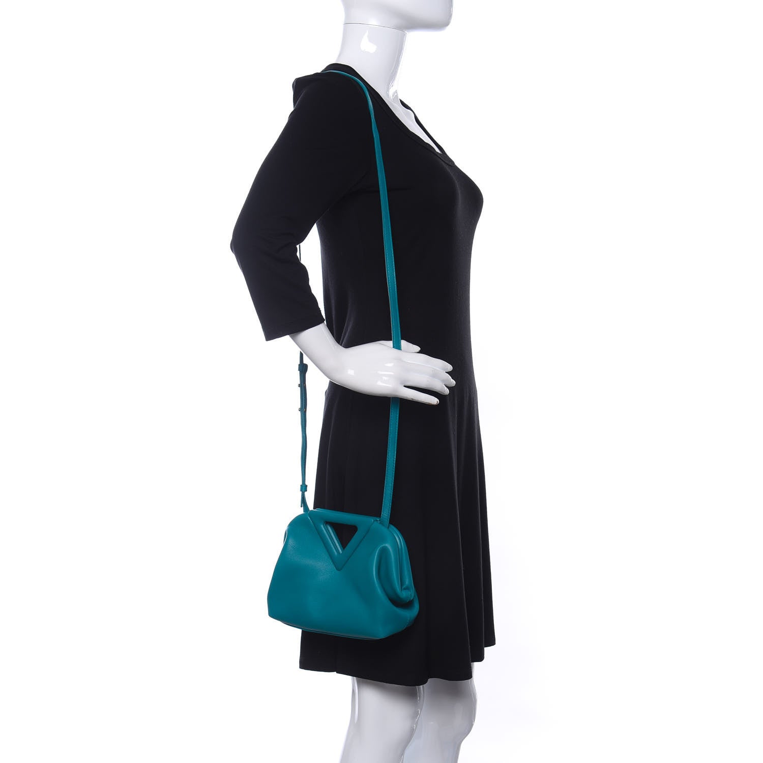 Bottega Veneta Calfskin Small The Point Triangle Bag Mallard 1 of 9