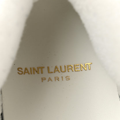 Saint Laurent Calfskin Womens SL/80 Mid Top Sneakers 37.5 Optic White 7 of 10