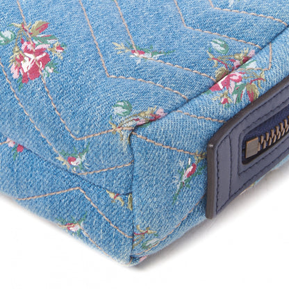 Gucci Denim Matelasse Flora GG Marmont Cosmetic Case Blue 5 of 9