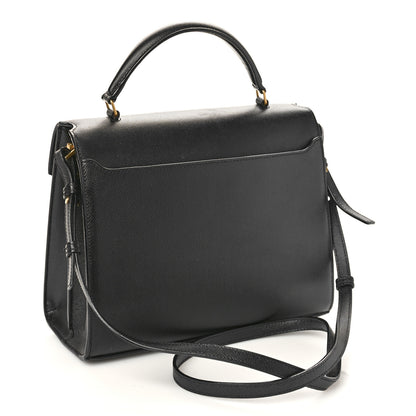 Saint Laurent Grain de Poudre Medium Classic Monogram Cassandra Top Handle Black Rouge Legion 2 of 13