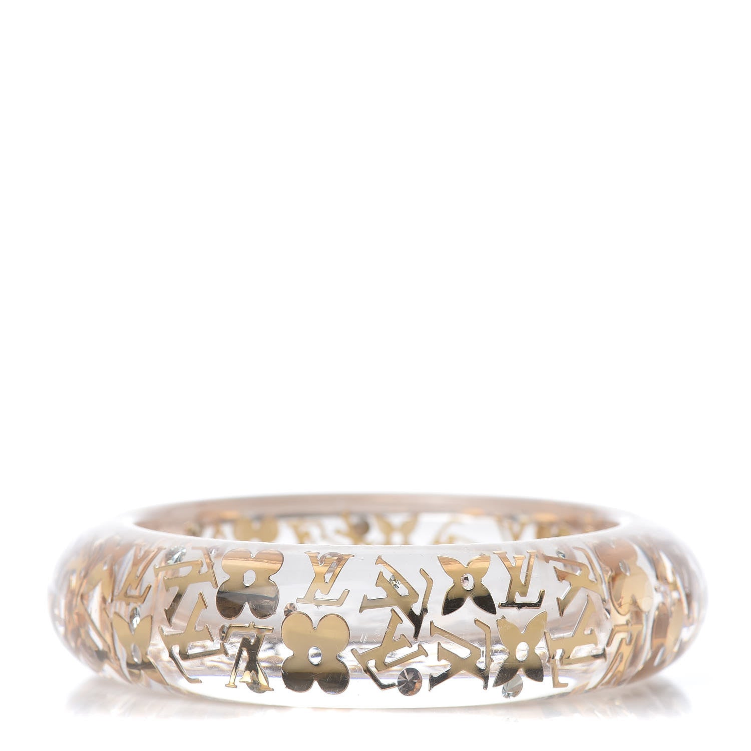 Louis Vuitton Resin Swarovski Small Inclusion GM Bracelet Transparent 3 of 4
