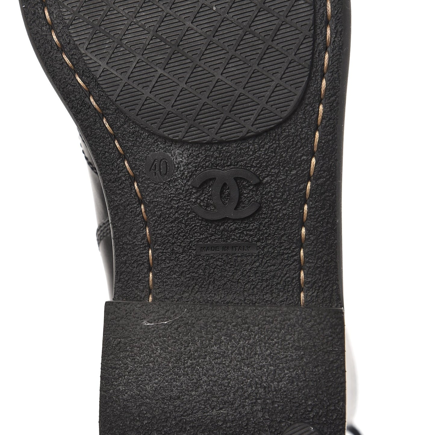 Crinkled Calfskin Paris Edinburgh CC Combat Boots 40 Black