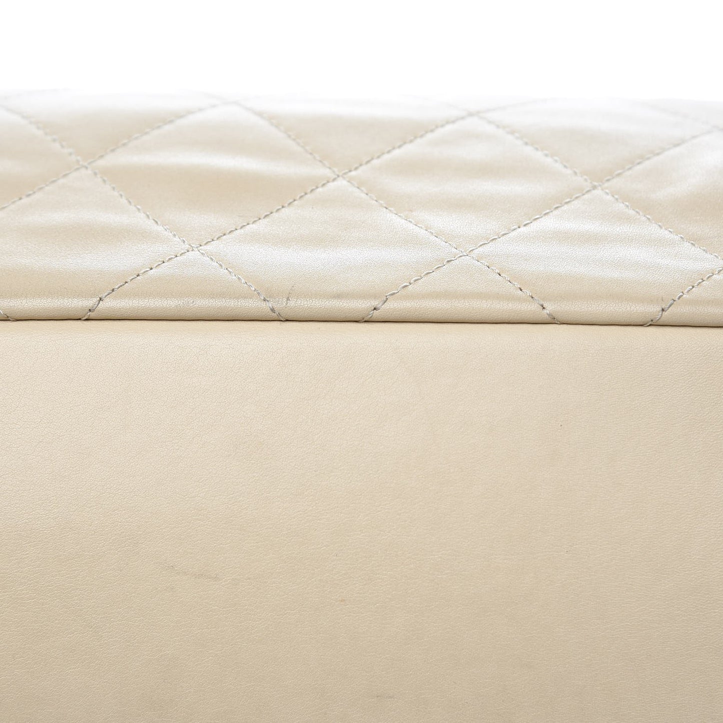 Calfskin Quilted In The Mix Shopping Tote Beige Black