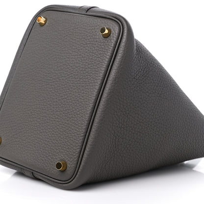 Hermes Taurillon Clemence Picotin Lock 18 PM Etain 9 of 9