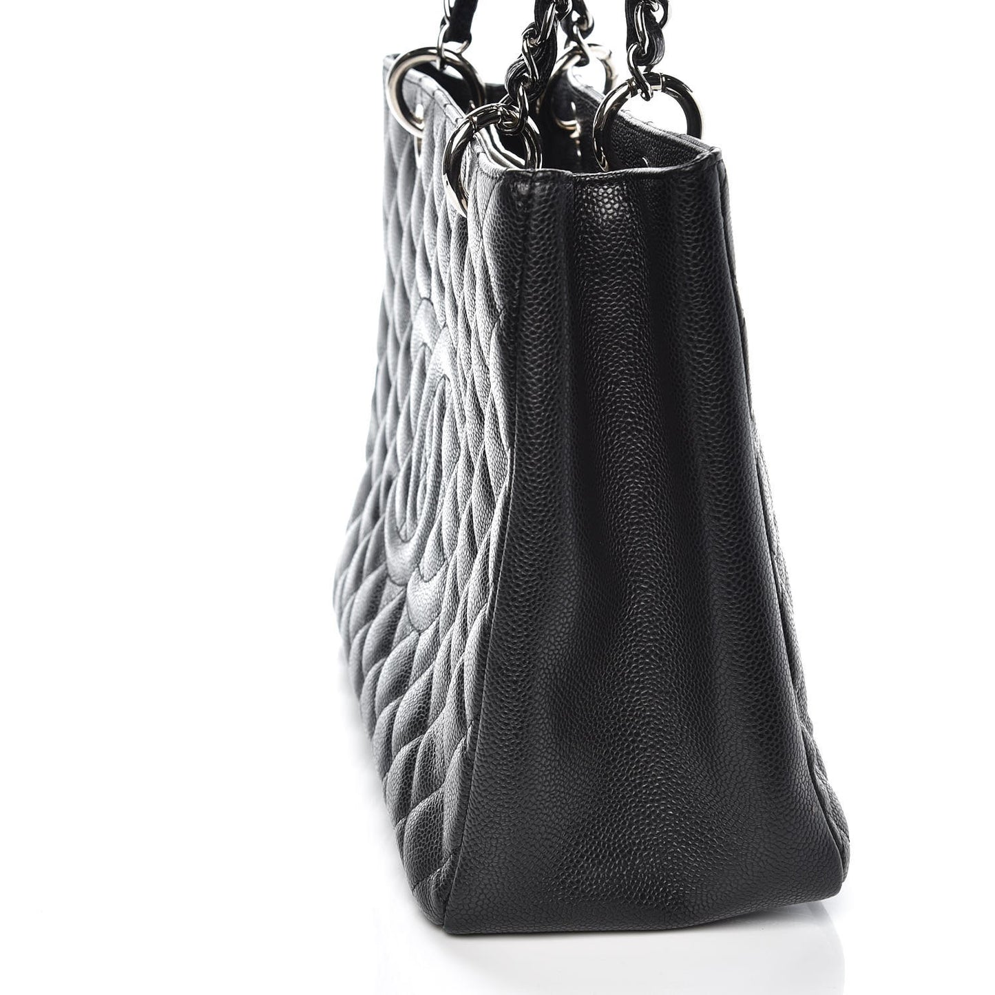 Caviar Quilted Grand Shopping Tote GST Black