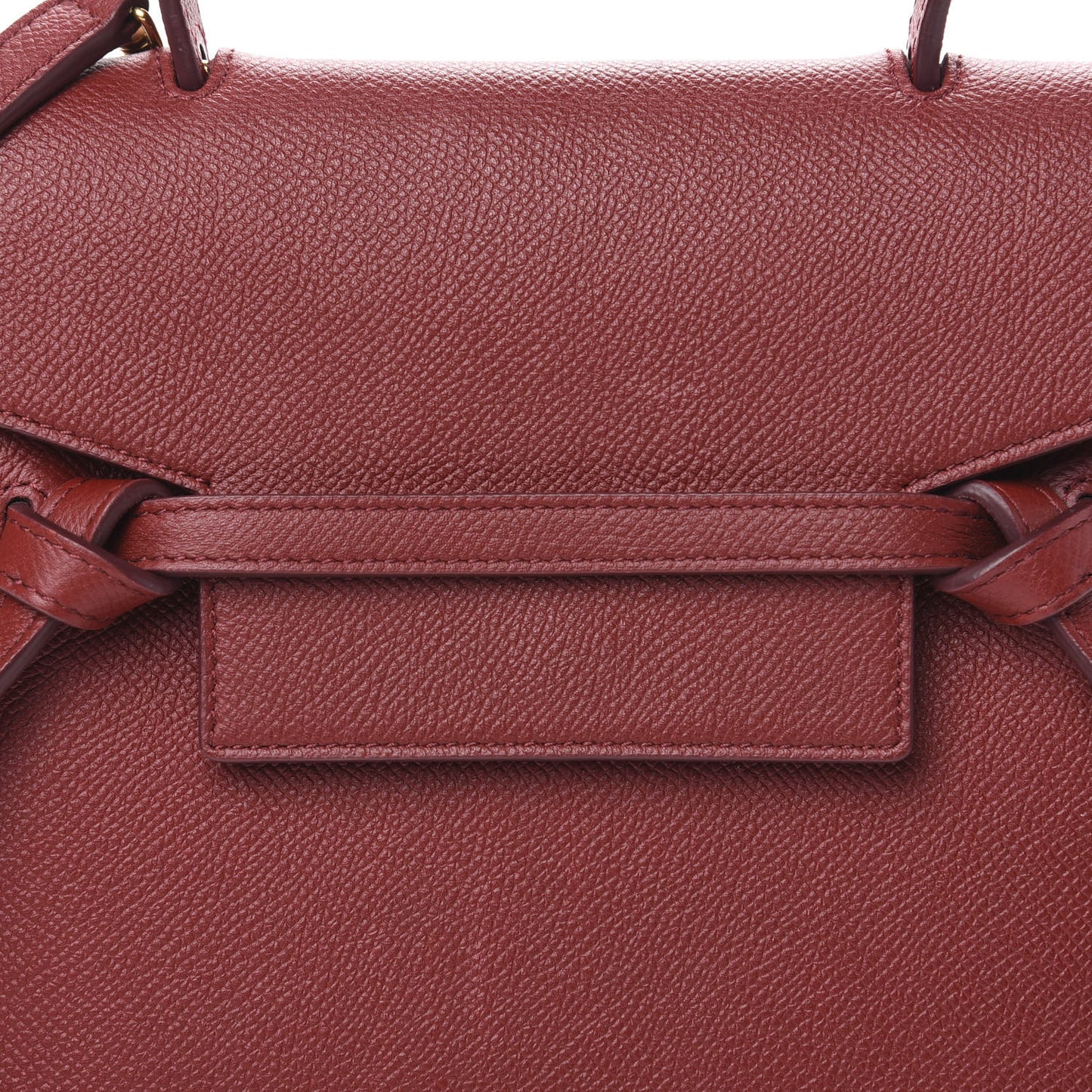 Grained Calfskin Nano Belt Bag Ruby